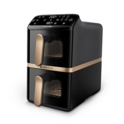 Philips Serie 4000 Airfryer doppio cestello Verticale, Friggitrice ad aria da 10L, 13 metodi di cottura, Rivestimento ceramica