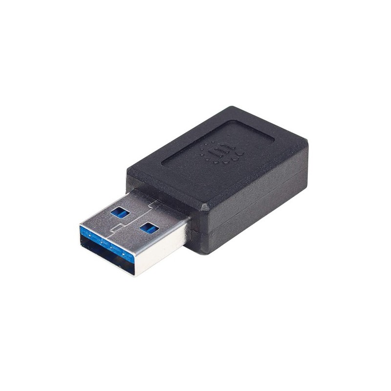 Manhattan 354714 adattatore per inversione del genere dei cavi USB-A USB-C Nero