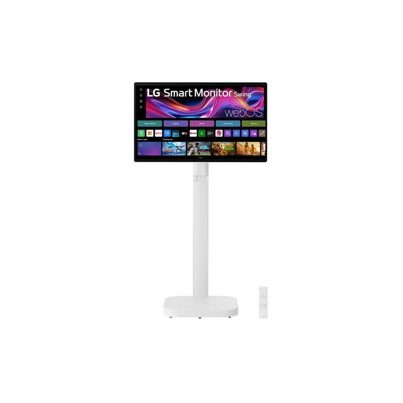 LG Swing 32U889SA Schermo Personale 32" 4K Touch, base con rotelle, webOS