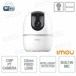 CAMERA CUBE A1 3MP 2K PTZ USB-C 3.6MM/IR10/SIRENA/WIFI/MICROSD/RJ45
