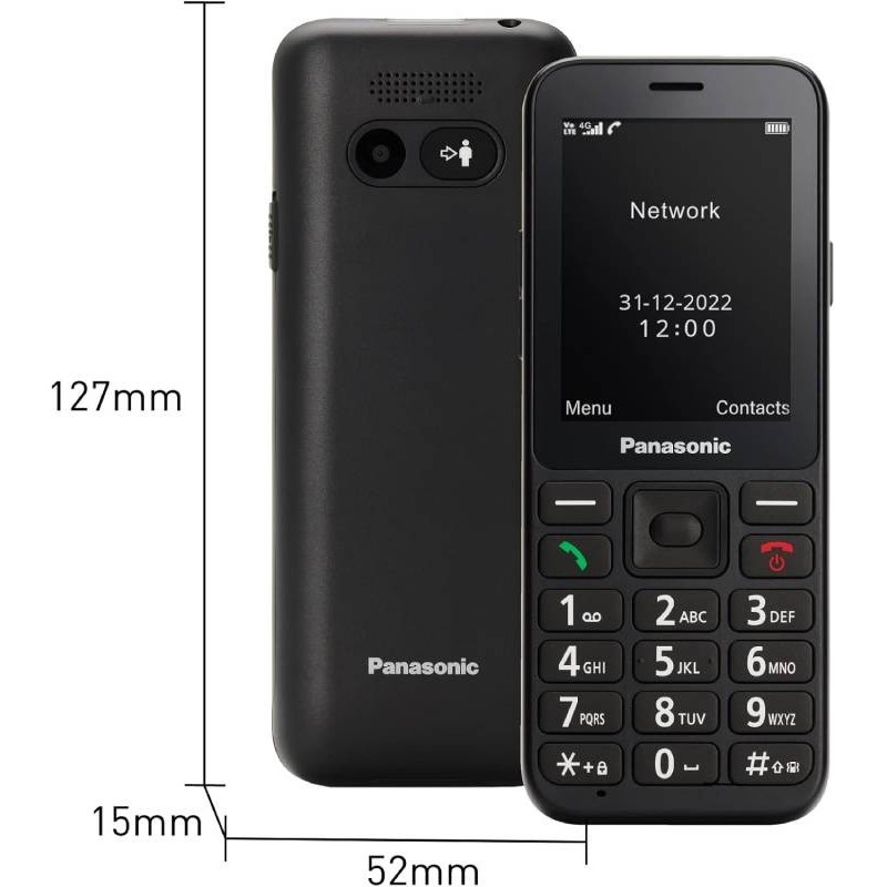 TELEFONO CELLULARE SENIOR 4G 2,4FUNZ SOS FOTOC 1,2MP NERO
