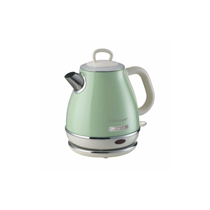 Ariete 2868 Bollitore Elettrico Vintage 1 Litro - Infusi, Tè e Tisane - Autospegnimento - Acciaio Inox - 1 Litro - 1600 Watt 
