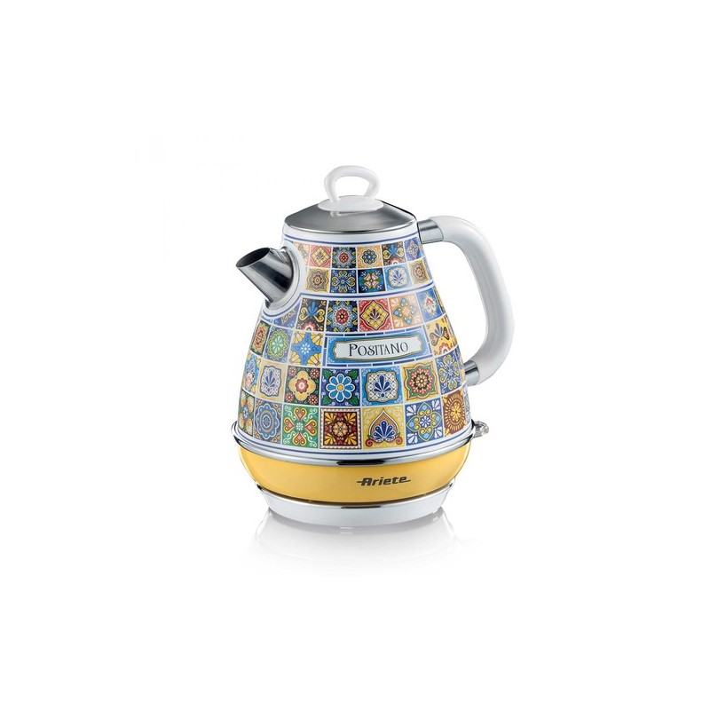 Ariete 2869 Bollitore Positano, Bollitore Elettrico, 1,7L, Infusi, the, tisane, Base cordless, Autospegnimento