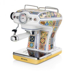 Ariete 1389 Macchina da caffè Positano, 850W, Capacità serbatoio 0,9L, Filtro ½ tazze, Vassoio raccogli goccia, Cappuccinat