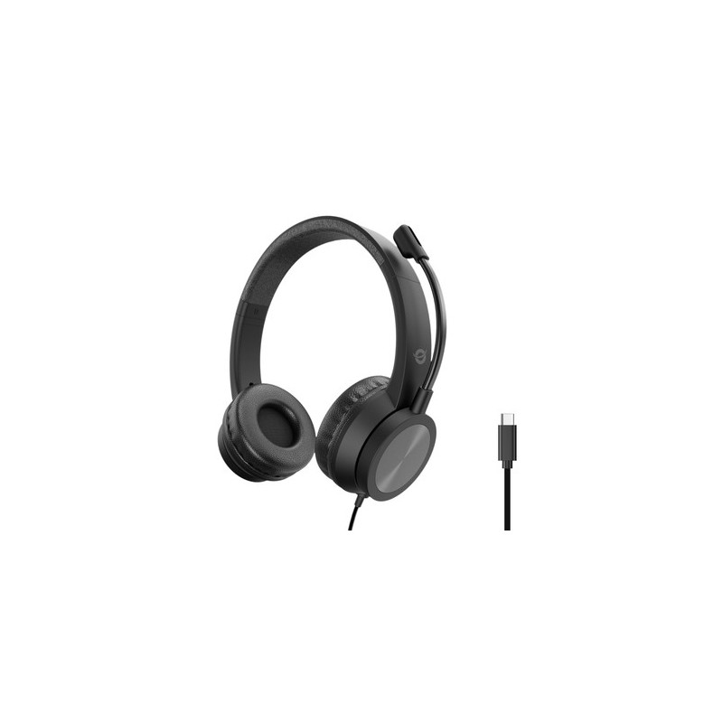 Conceptronic POLONA05BC cuffia e auricolare Cablato A Padiglione Musica e Chiamate USB tipo-C Nero