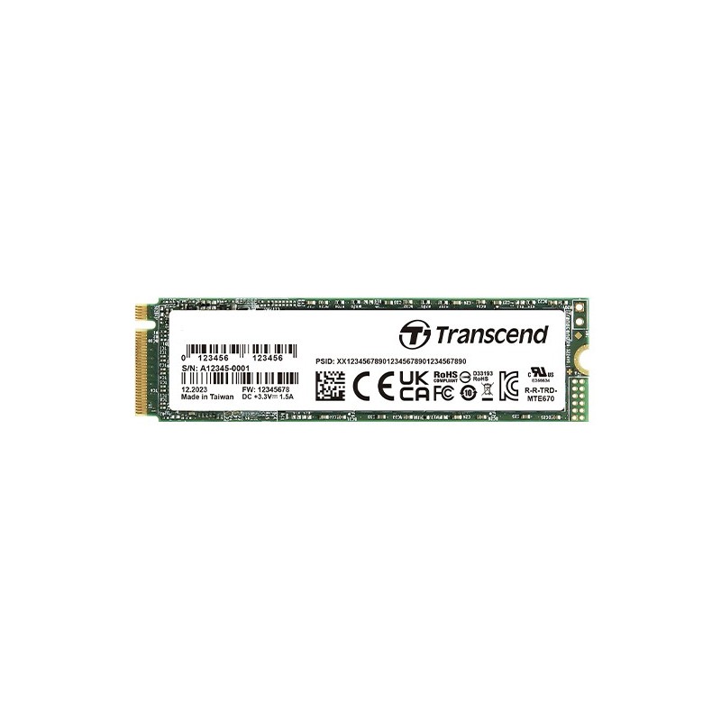 SSD M.2 256GB 2280 PCIE GEN3X4 NVME 3D TLC TRANSCEND DISSIPATORE GRAFEN