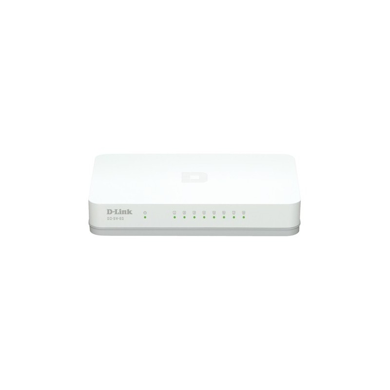D-Link GO-SW-8G/E switch di rete Non gestito Gigabit Ethernet (10/100/1000) Bianco