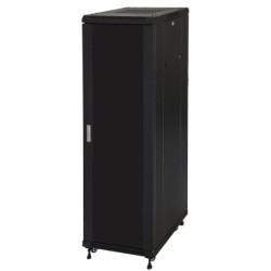 ARMADIO DA TERRA 19 42 UNIT? 2055*600*600 NERO PORTA A VETRO