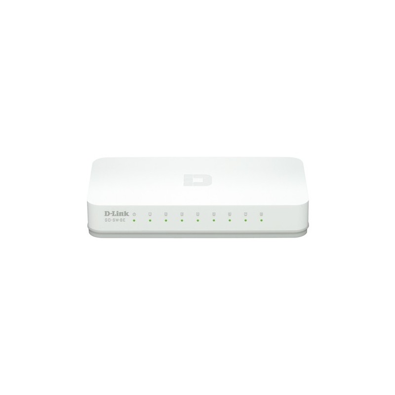 D-Link GO-SW-8E/E switch di rete Non gestito Fast Ethernet (10/100) Bianco