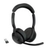 Jabra Evolve2 55 Auricolare Wireless A Padiglione Ufficio USB tipo-C Bluetooth Base di ricarica