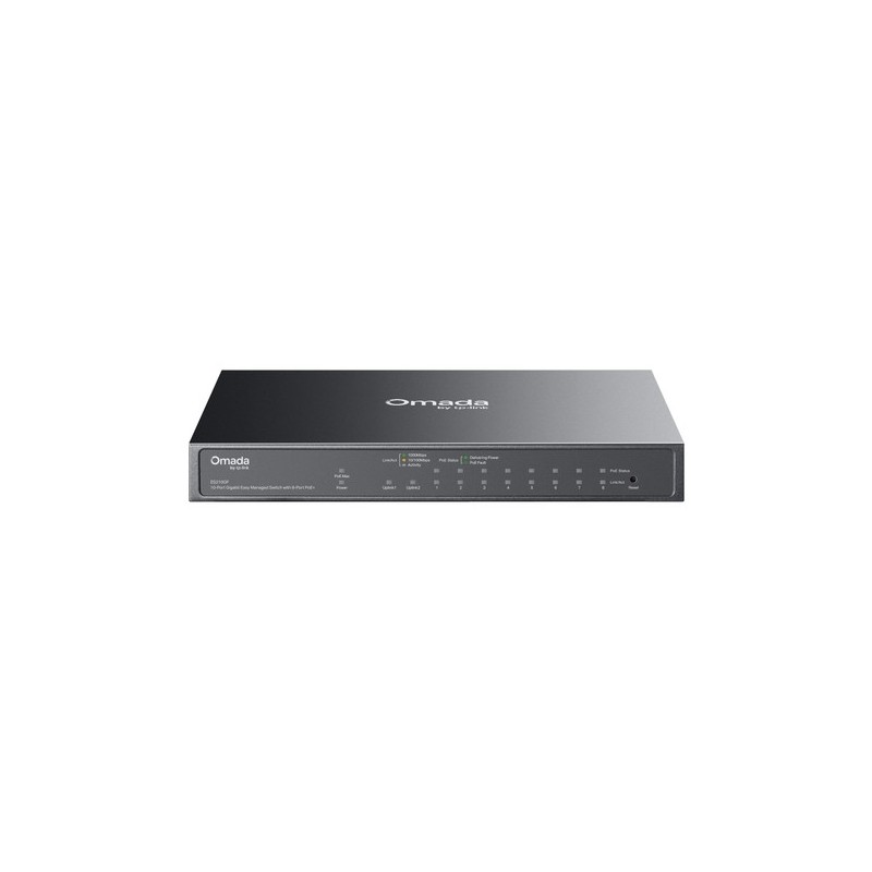 TP-Link Omada ES210GP switch di rete Gestito L2 Gigabit Ethernet (10/100/1000) Supporto Power over Ethernet (PoE) DIN rail Nero