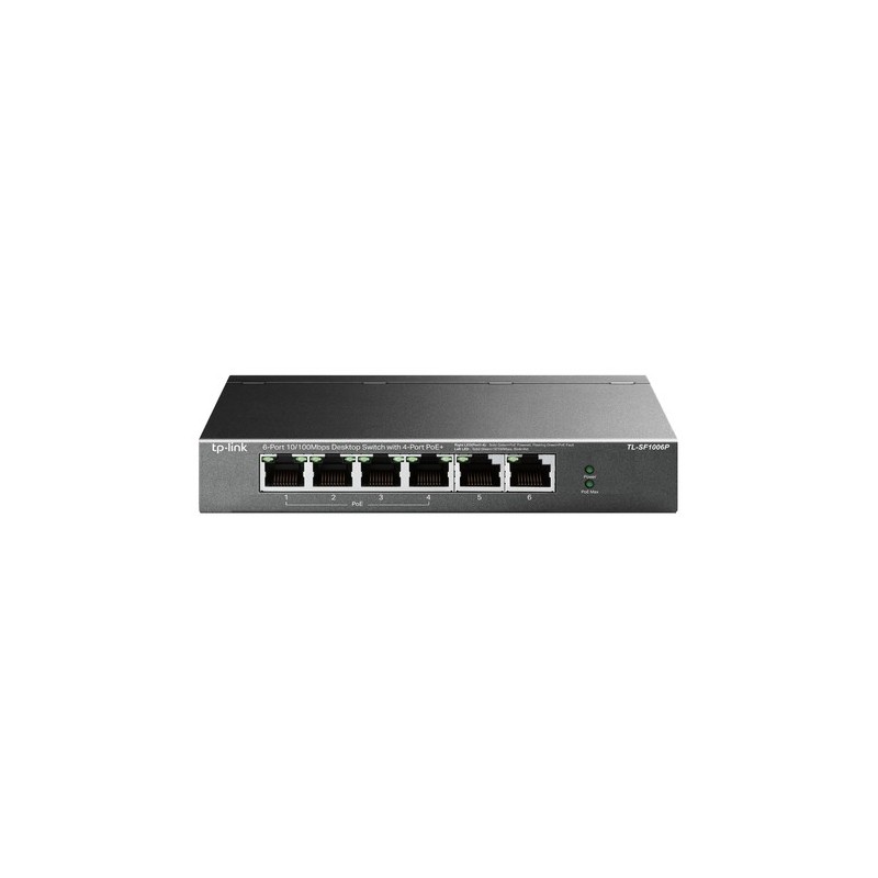 TP-Link TL-SF1006P switch di rete Non gestito Fast Ethernet (10/100) Supporto Power over Ethernet (PoE) Nero