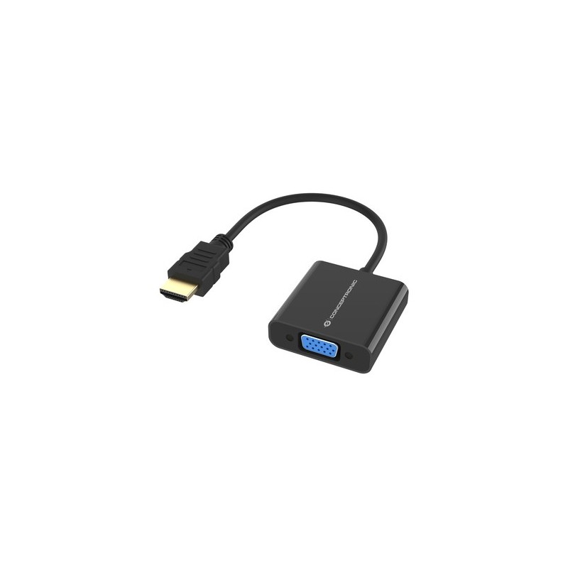 Conceptronic ABBY20B cavo e adattatore video 0,25 m HDMI tipo A (Standard) VGA (D-Sub) Nero