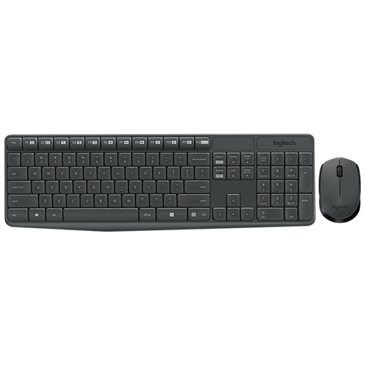 Logitech MK235 tastiera Mouse incluso USB QWERTZ Tedesco Grigio