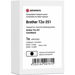 Agfa Photo Nastro Nero su bianco APRTZE251
