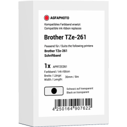Agfa Photo Nastro Nero su bianco APRTZE261