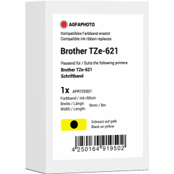 Agfa Photo Nastro Nero su giallo APRTZE621