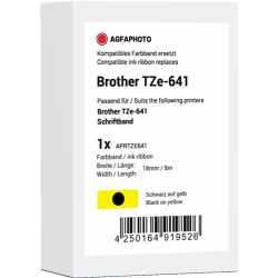 Agfa Photo Nastro Nero su giallo APRTZE641