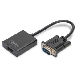 ADATTATORE VGA-HDMI M/F CON CAVO E AUDIO DIGITUS