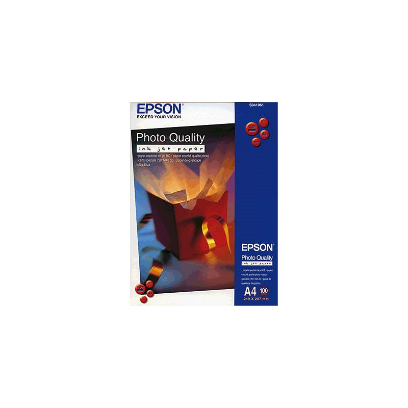 Epson Photo Quality Inkjet Paper - A4 - 100 Fogli