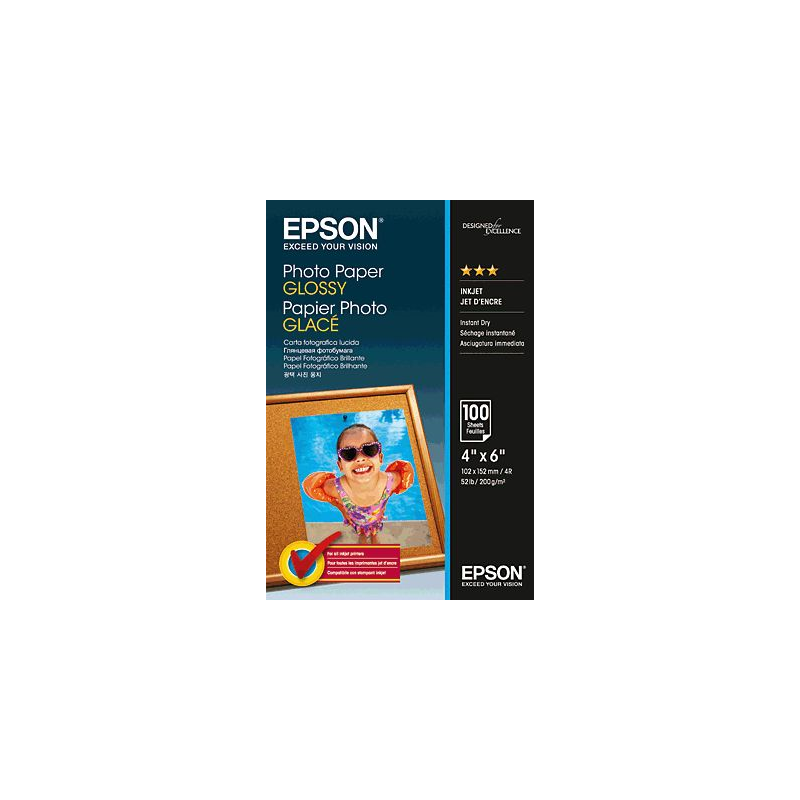 Epson Photo Paper Glossy - 10x15cm - 100 Fogli
