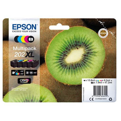 Epson Kiwi Multipack 5-colours 202XL Claria Premium Ink