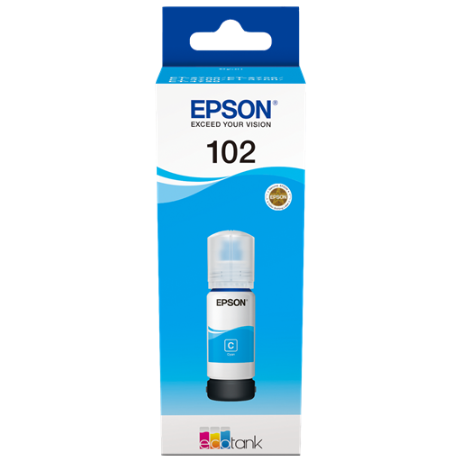 Epson 102 EcoTank Cyan ink bottle