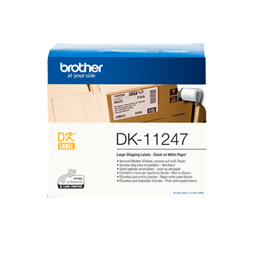 Brother DK-11247 nastro per etichettatrice Nero su bianco