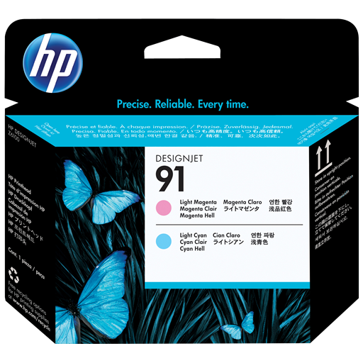 HP Testina di stampa magenta chiaro e ciano chiaro 91