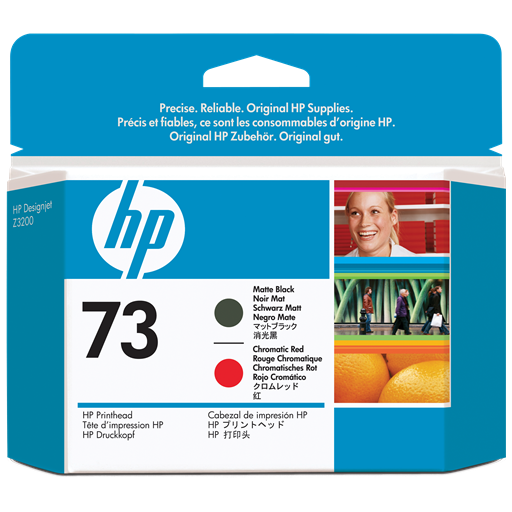 HP Testina di stampa nero opaco e rosso cromatico DesignJet 73