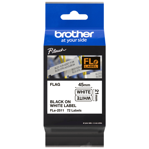 Brother FLe-2511 nastro per etichettatrice Nero su bianco