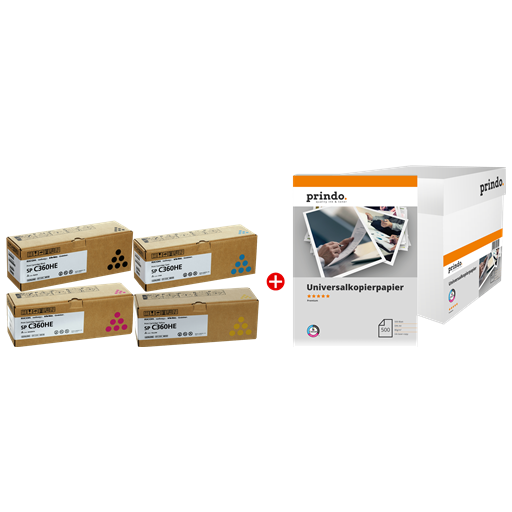 Ricoh Value Pack nero / ciano / magenta / giallo / Bianco SP C360HE MCVP