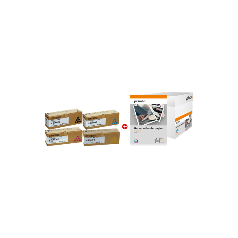 Ricoh Value Pack nero / ciano / magenta / giallo / Bianco SP C360HE MCVP