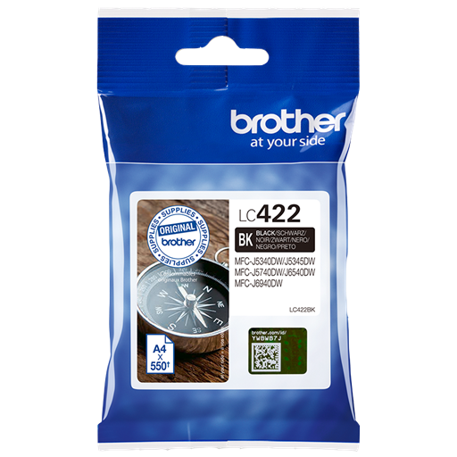 Brother LC-422BK cartuccia d'inchiostro 1 pz Originale Nero