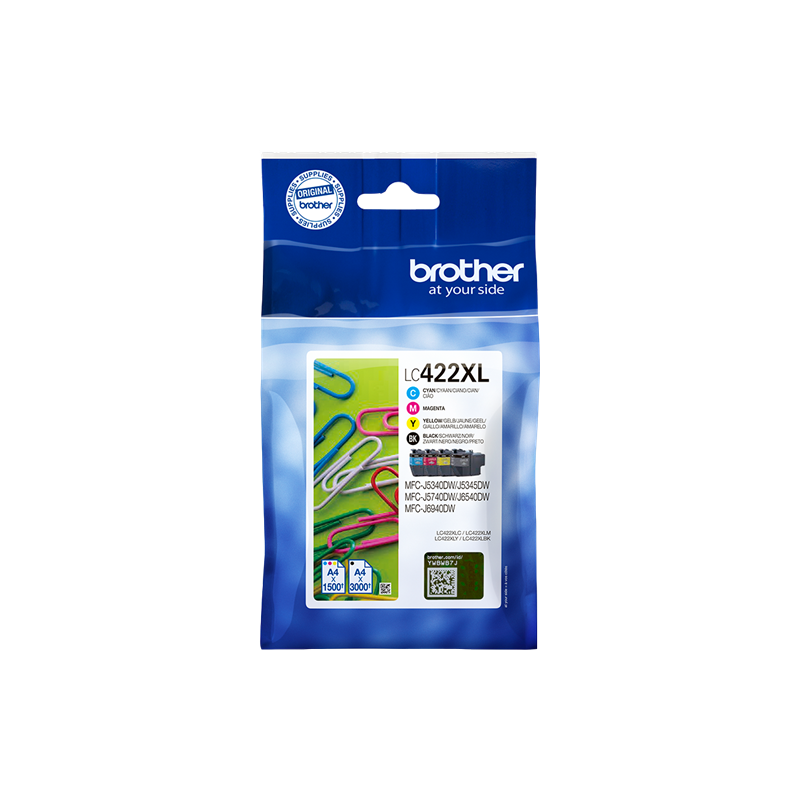 Brother LC-422XLVAL cartuccia d'inchiostro 4 pz Originale Nero Ciano Magenta Giallo