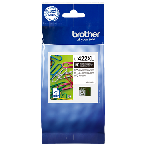 Brother LC-422XLBK cartuccia d'inchiostro 1 pz Originale Resa elevata XL Nero