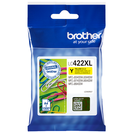 Brother LC-422XLY cartuccia d'inchiostro 1 pz Originale Giallo