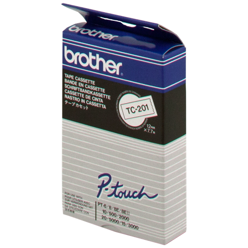 Brother TC-201 nastro per etichettatrice Nero su bianco