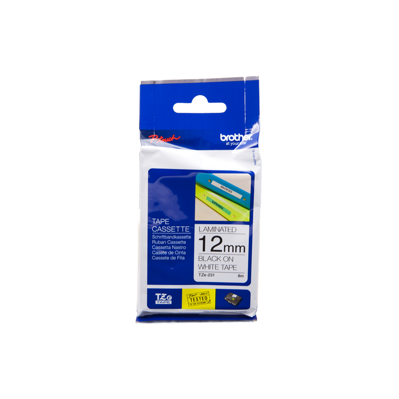 Brother TZe231 nastro per etichettatrice Nero su bianco TZe
