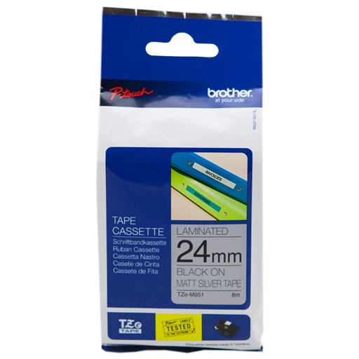 Brother TZe-M951 nastro per etichettatrice Nero su argento
